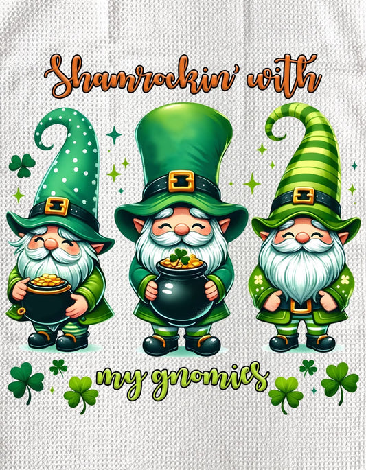 TOWELS - ST PATRICK'S GNOME SHAMROCKIN'