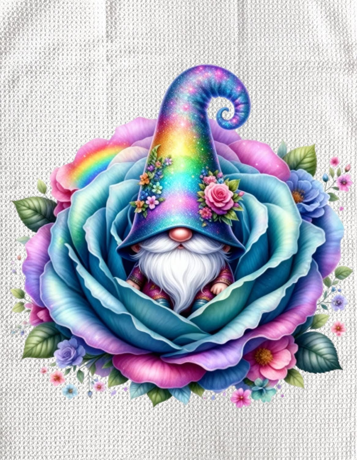 TOWELS - SPRING GNOME RAINBOWS