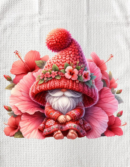 TOWELS - SPRING GNOME RED