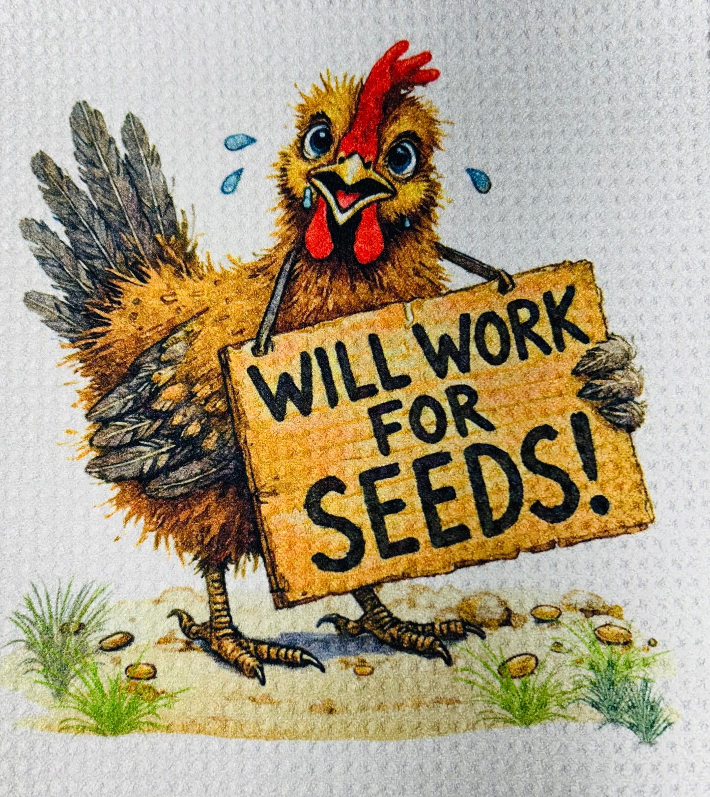 TOWELS - CHICKEN/ROOSTER SILLY SEEDS