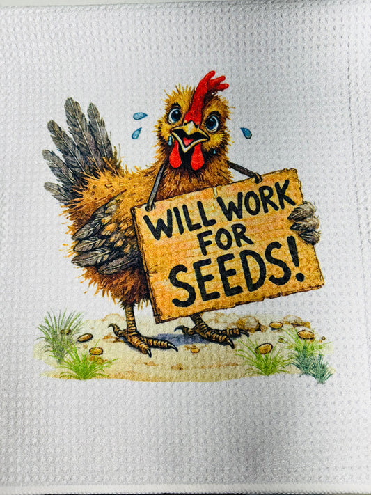 TOWELS - CHICKEN/ROOSTER SILLY SEEDS