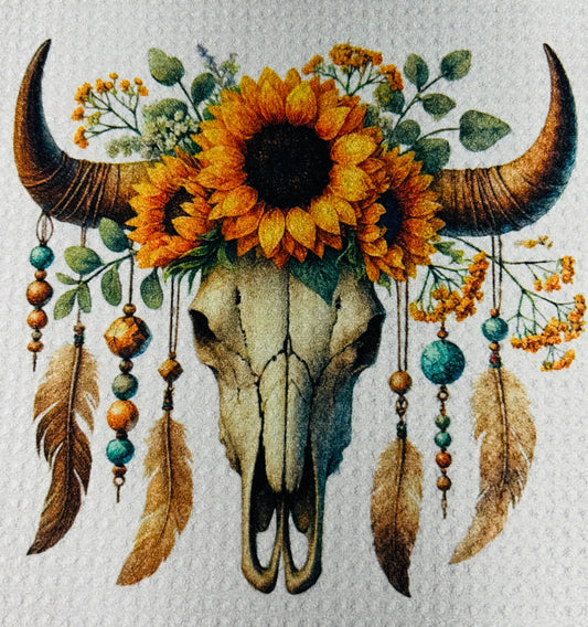 TOWELS - SOUTHWEST SKULLS SUNFLOWER
