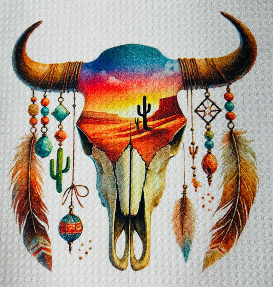 TOWELS - SOUTHWEST SKULLS SUNSET
