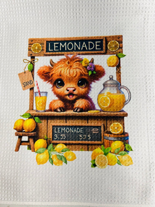 TOWELS - HIGHLAND COW FRUITS LEMONADE