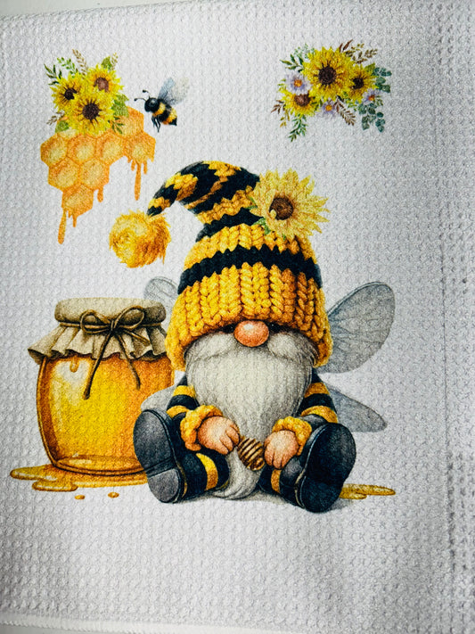 TOWELS - GNOME BEES/HONEY LARGE JAR