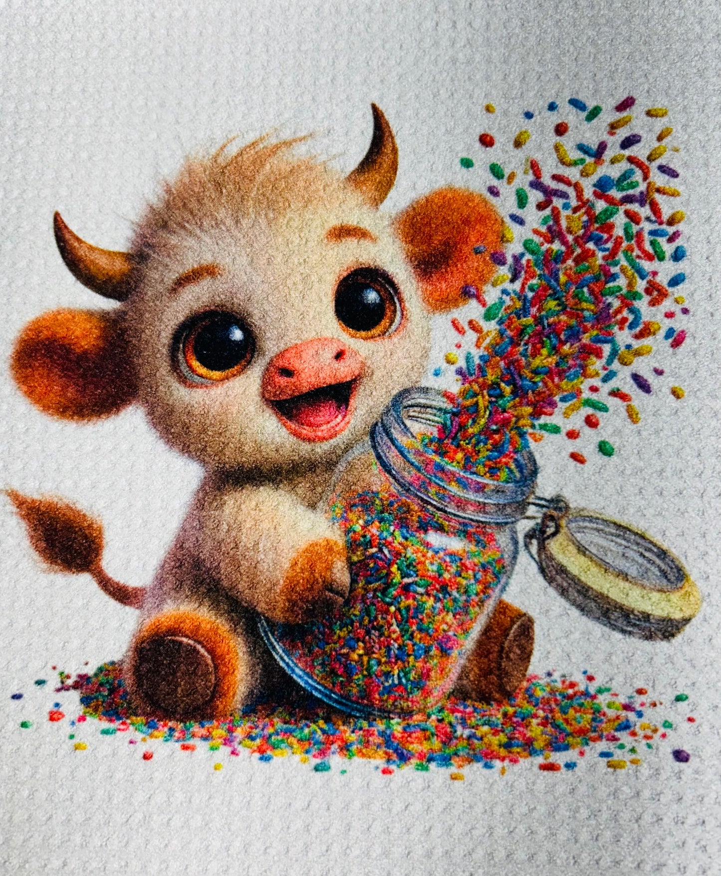 TOWELS - HIGHLAND COW SWEETS SPRINKLES