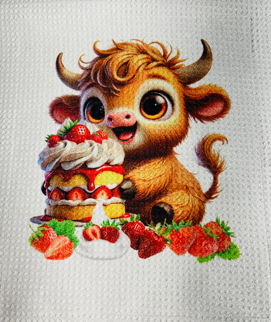TOWELS - HIGHLAND COW SWEETS SHORTCAKE