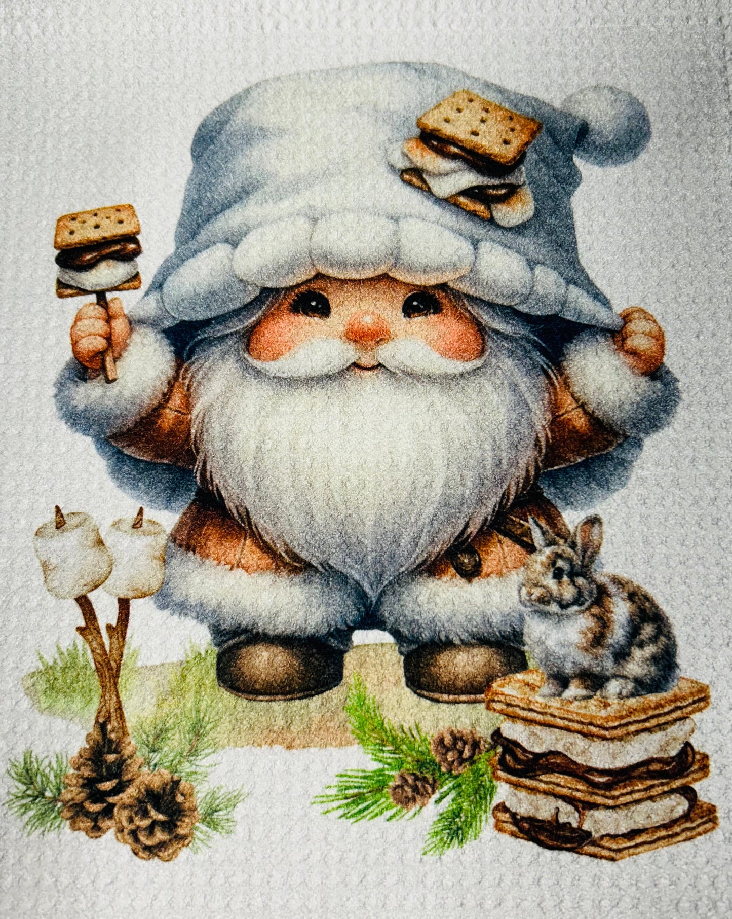 TOWELS - GNOME SMORES BUNNY