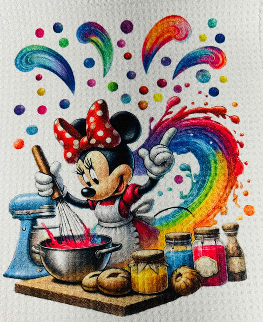 TOWELS - CARTOON CHARACTER MOUSE RAINBOW (Copy)