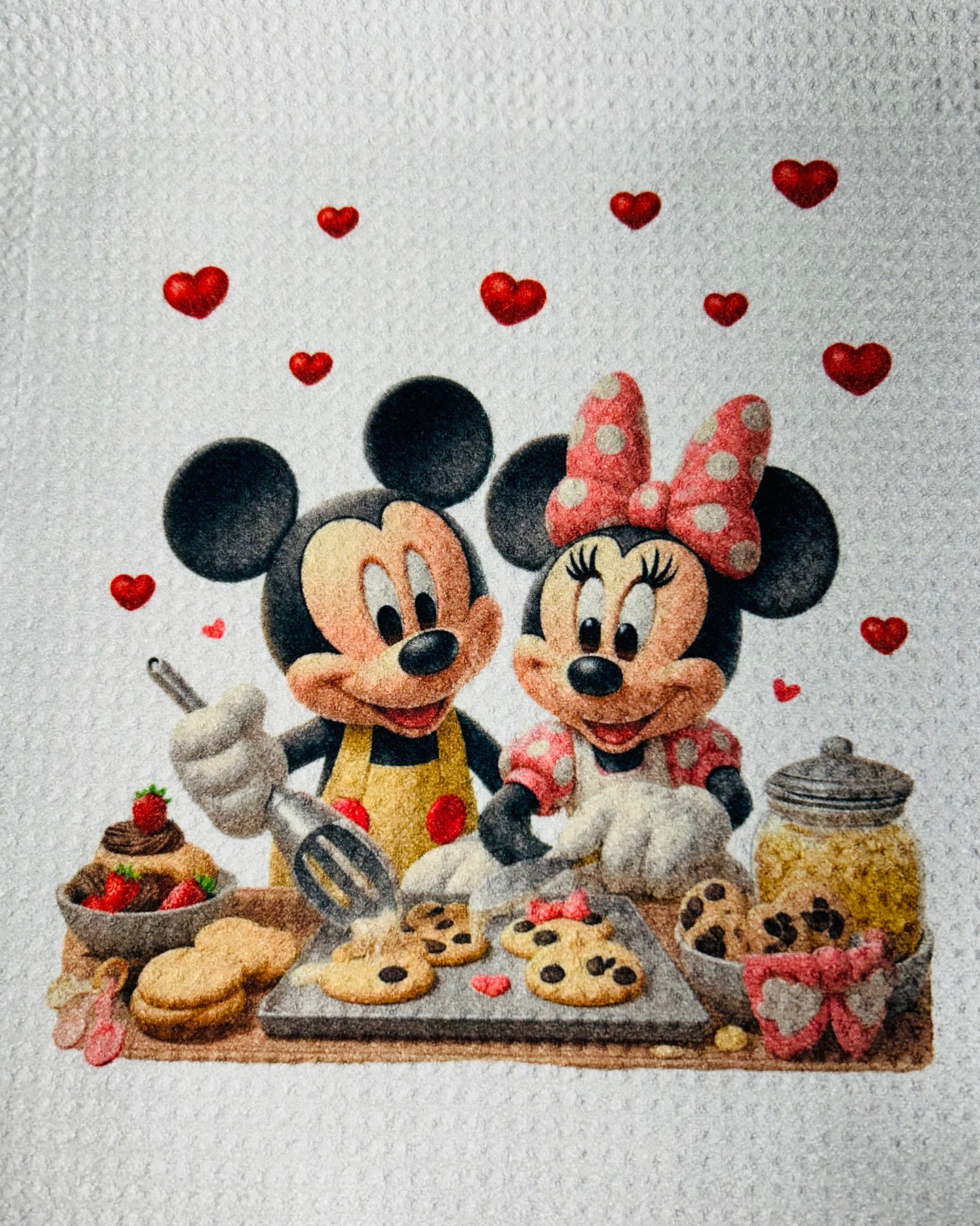 TOWELS - CARTOON CHARACTER MOUSE HEARTS
