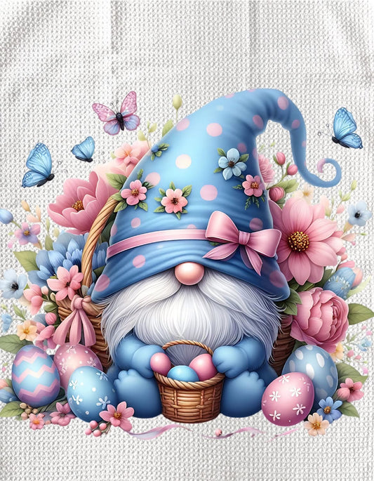 TOWELS - EASTER GNOME BLUE