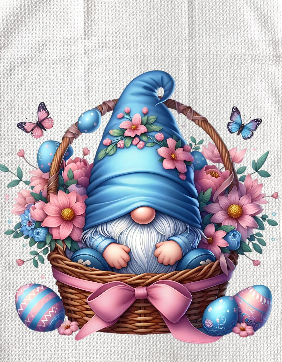 TOWELS - EASTER GNOME BASKET