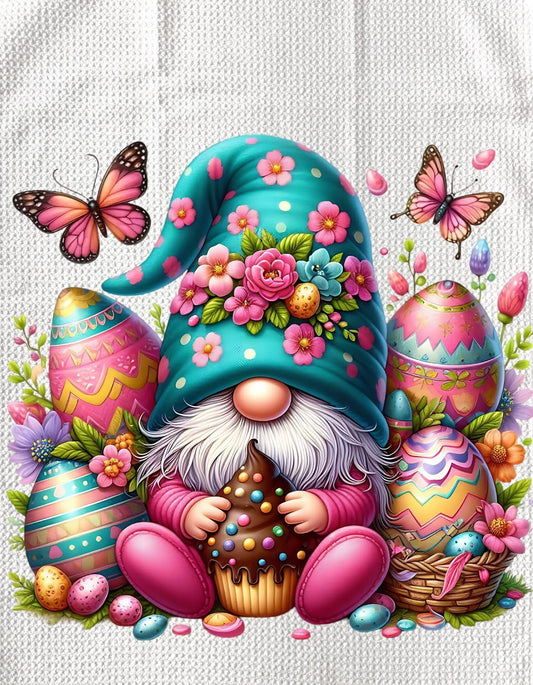 TOWELS - EASTER GNOME CUPCAKE