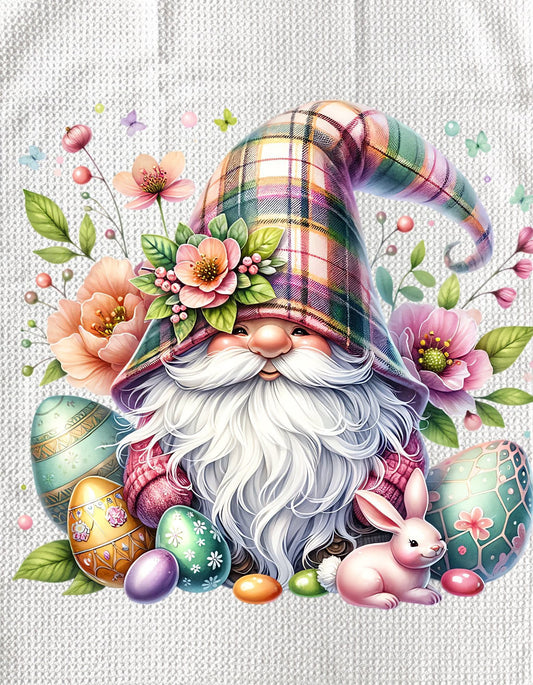TOWELS - EASTER GNOME PLAID