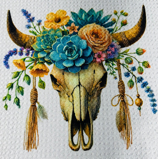 TOWELS - SOUTHWEST SKULLS TASELS