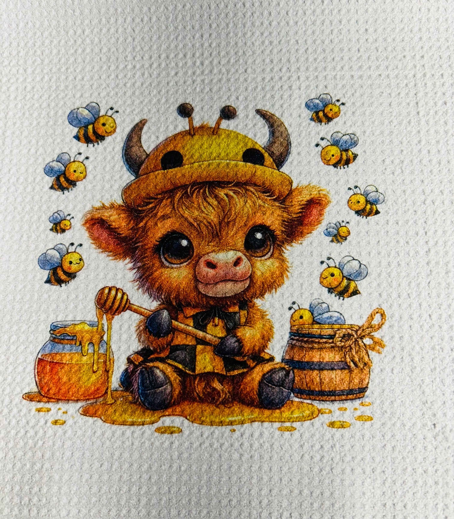 TOWELS - HIGHLAND COW BEE/HONEY JAR