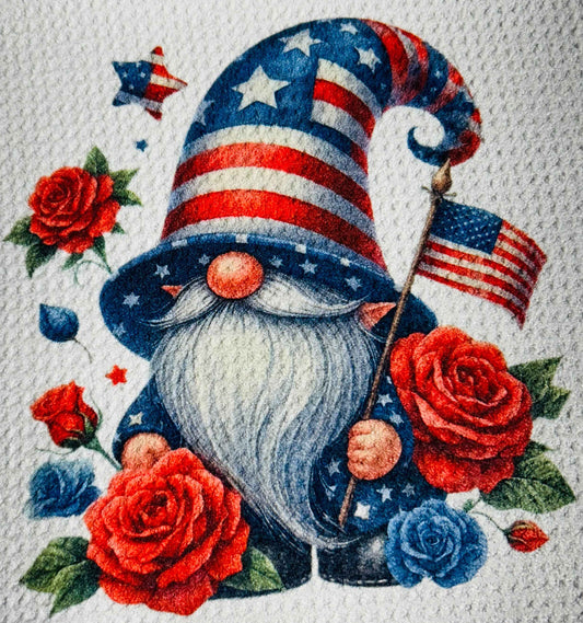 TOWELS - JULY 4TH GNOME AMERICAN FLAG MINI