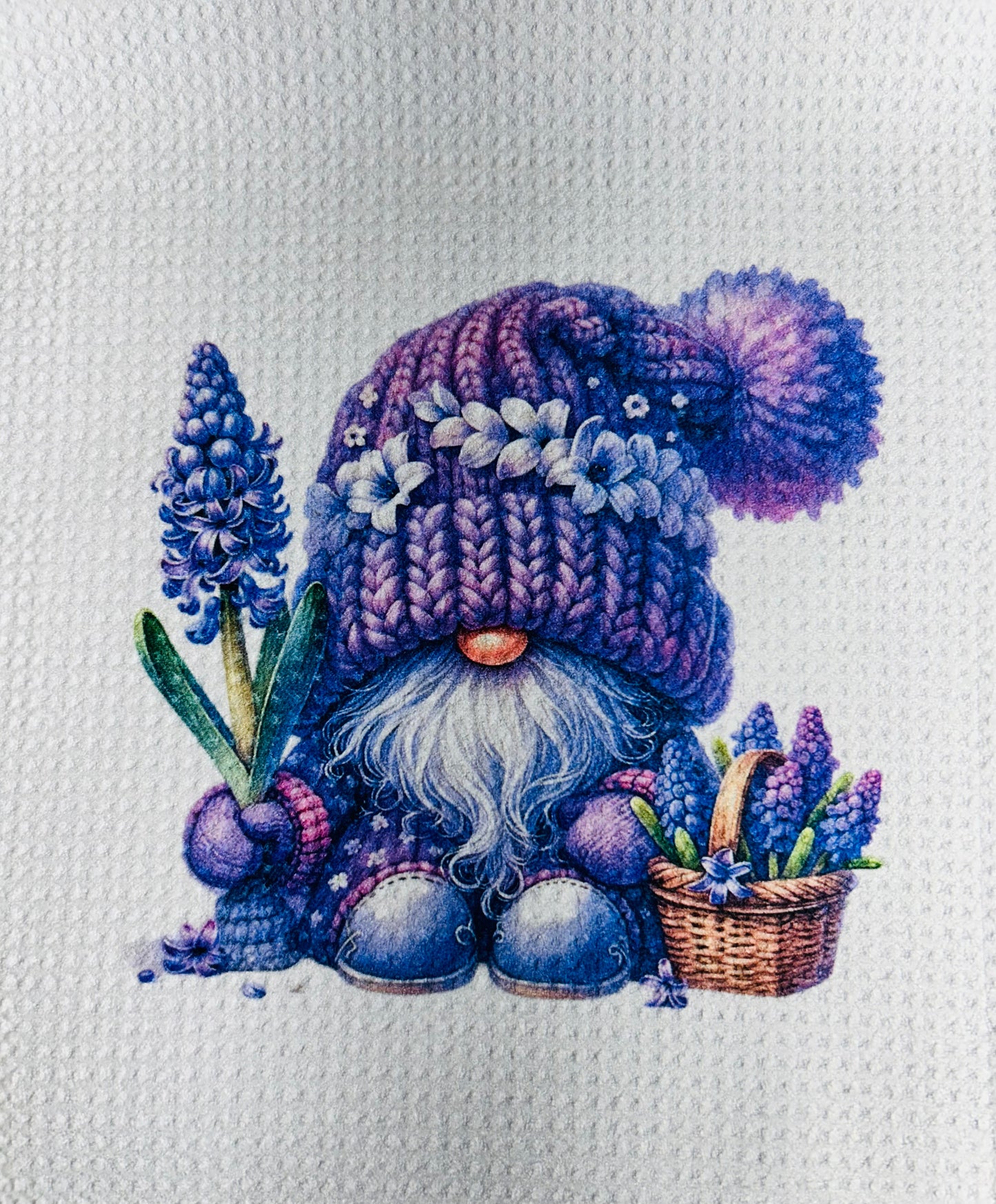 TOWELS - GNOME FLOWERS PURPLE LILACS