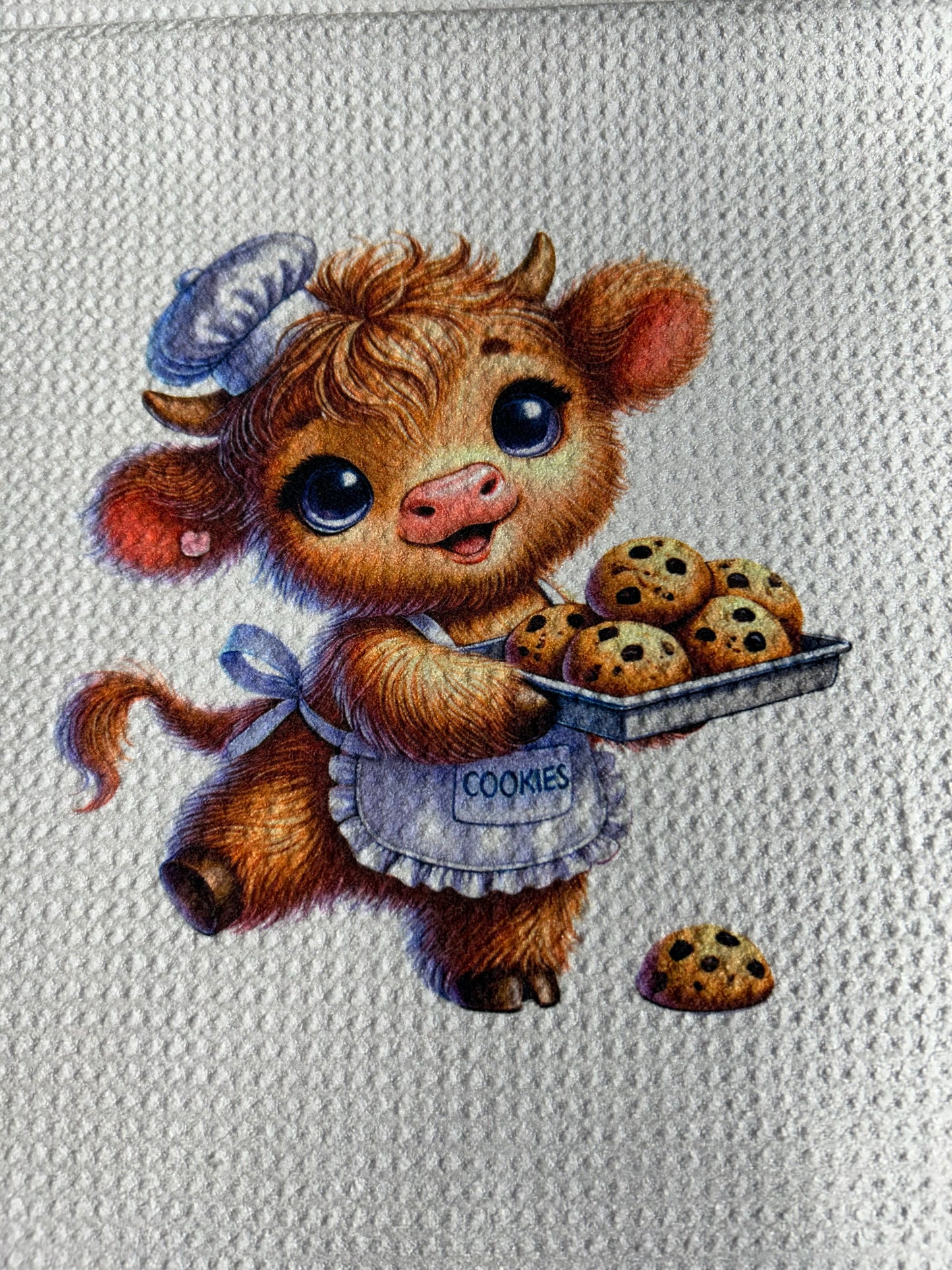 TOWELS - HIGHLAND COW BAKING APRON COOKIE SHEET