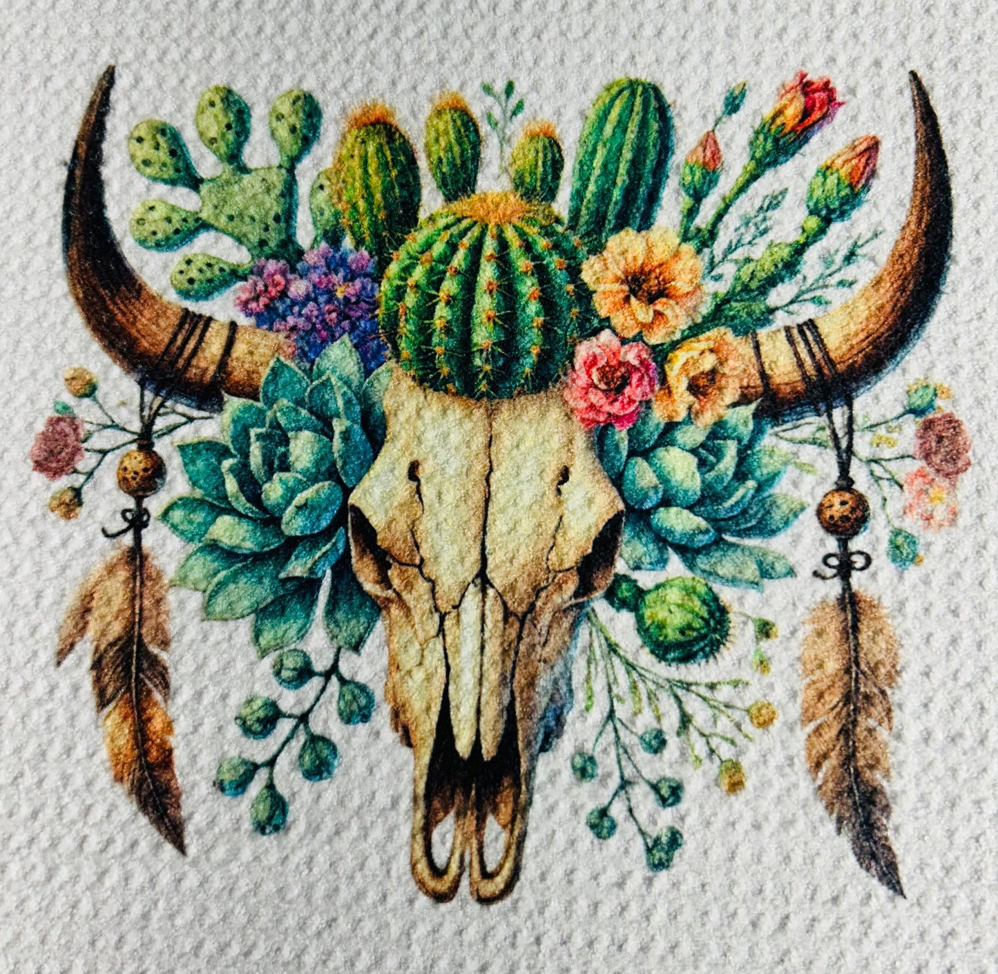 TOWELS - SOUTHWEST SKULLS CACTUS & SUCCULENTS