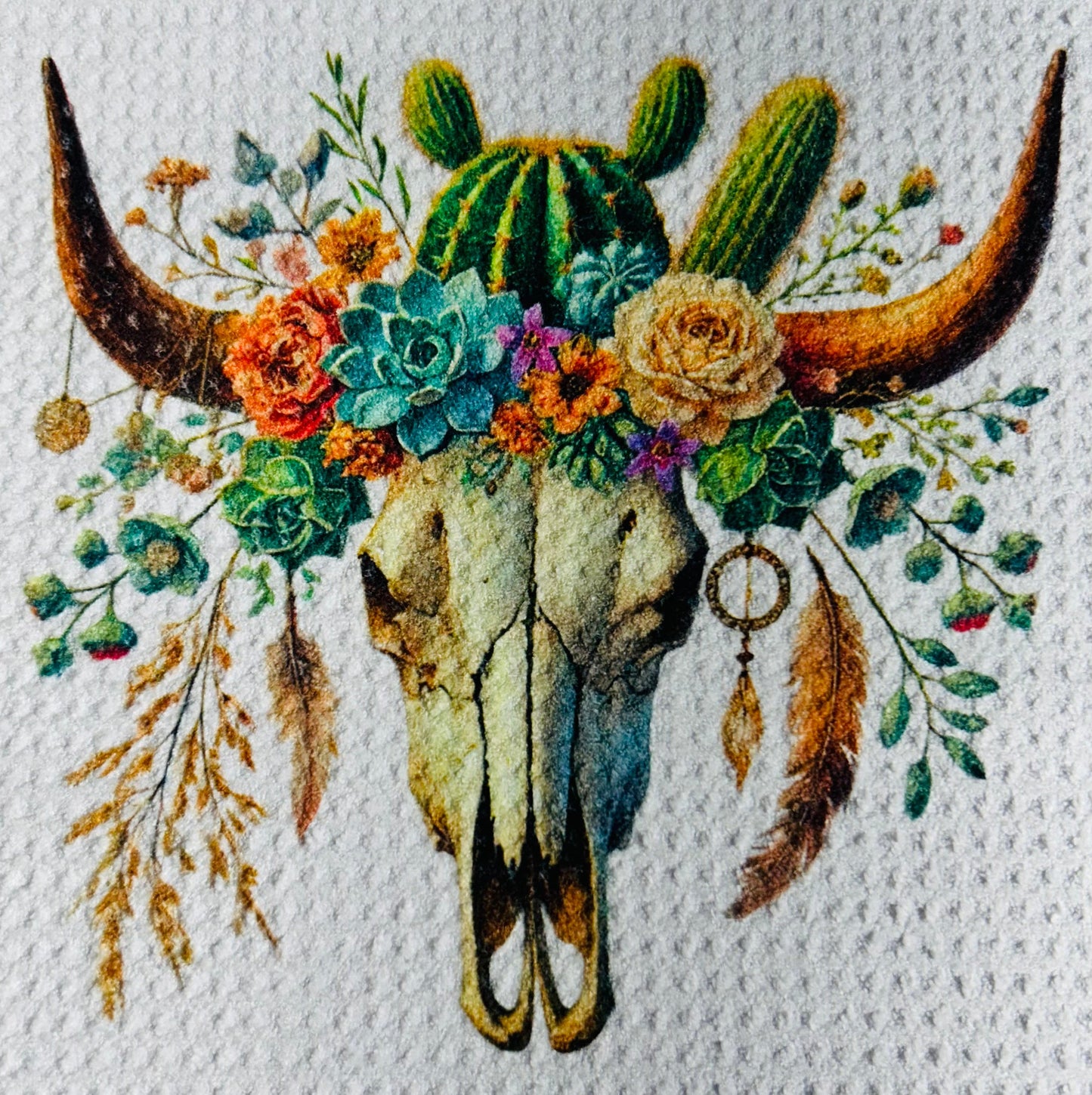 TOWELS - SOUTHWEST SKULLS CACTUS