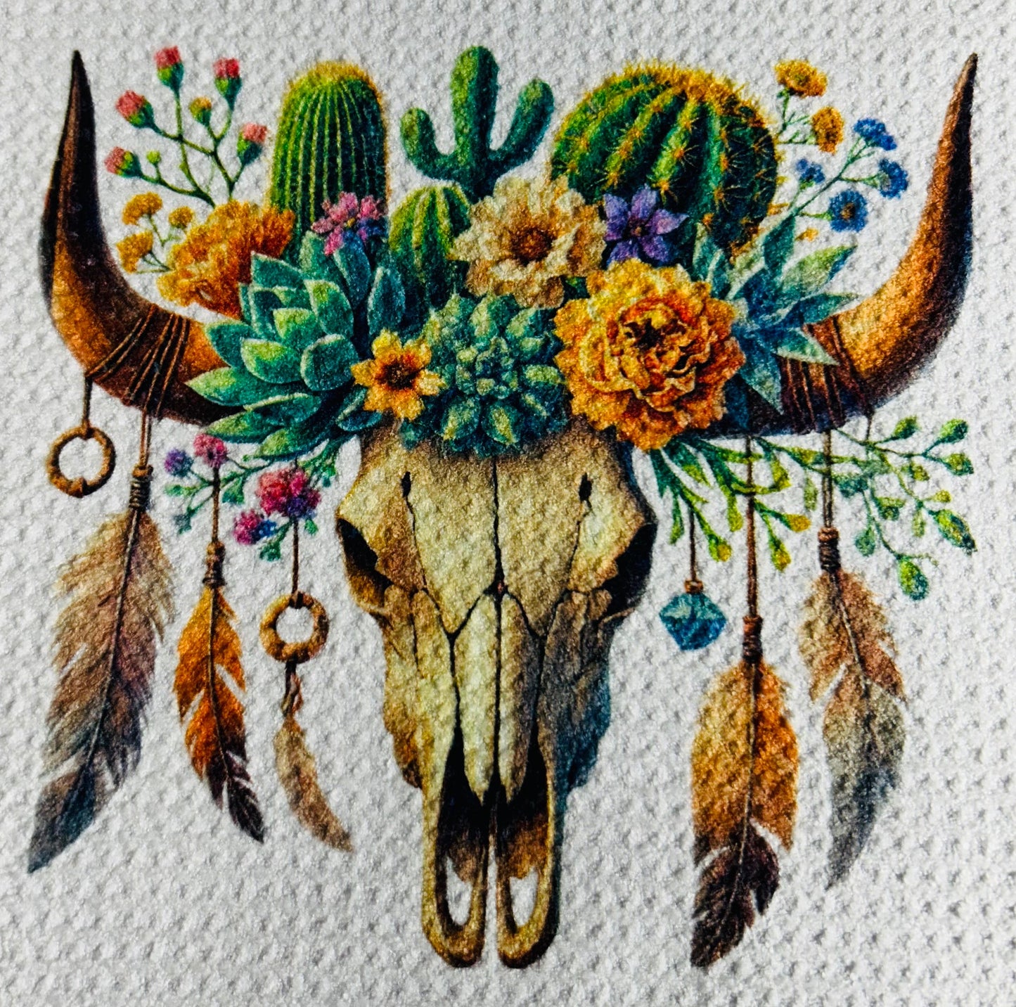 TOWELS - SOUTHWEST SKULLS CACTI