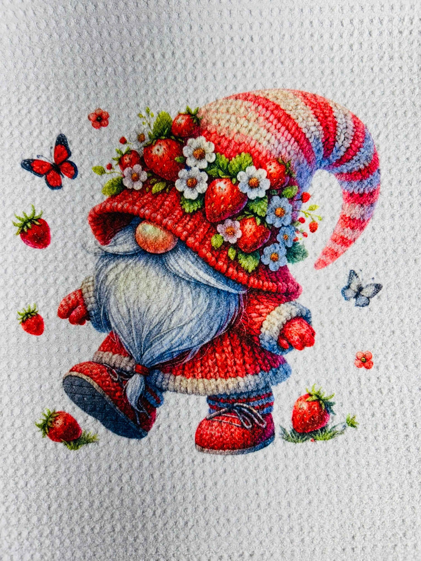 TOWELS - GNOME FRUITS STRAWBERRY STROLL