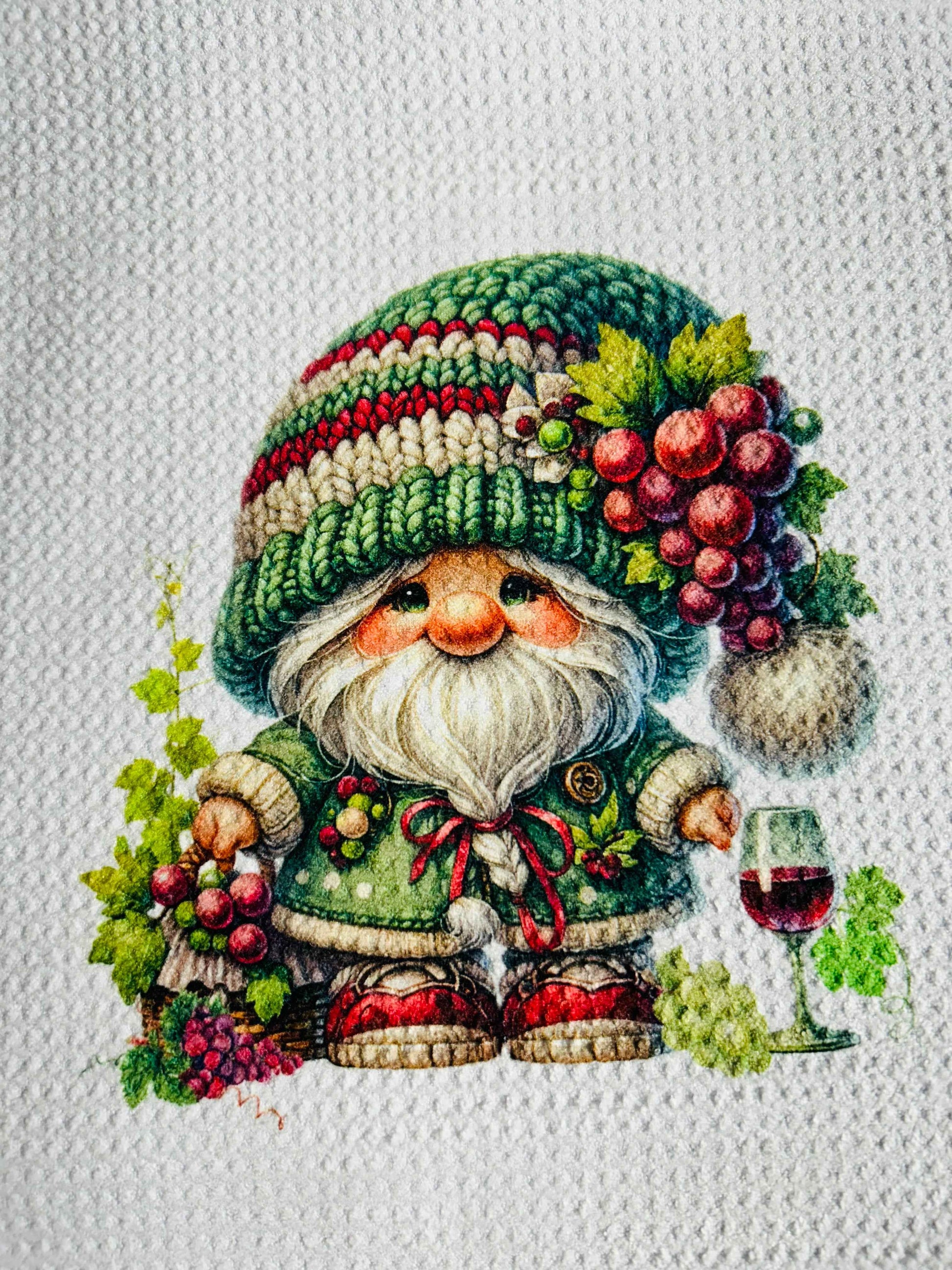 TOWELS - GNOME FRUITS GRAPES STANDING