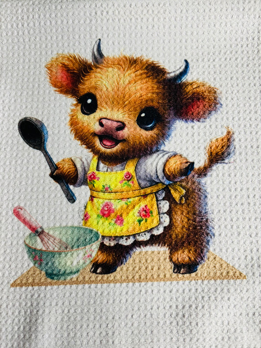 TOWELS - HIGHLAND COW CHEF APRON
