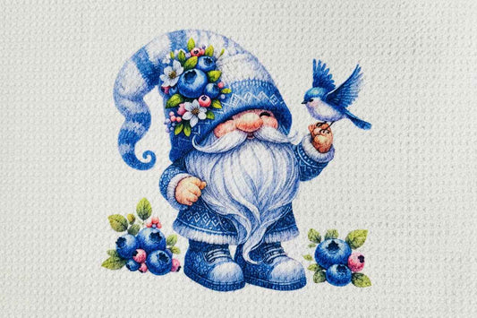TOWELS - GNOME FRUITS BLUEBERRY BIRD