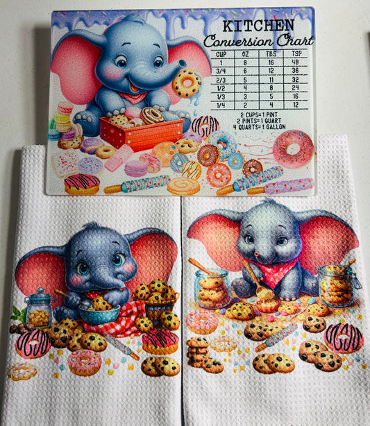 KITCHEN SET - CARTOON CHARACTER ELEPHANT CONVERSION (3 PIECE)