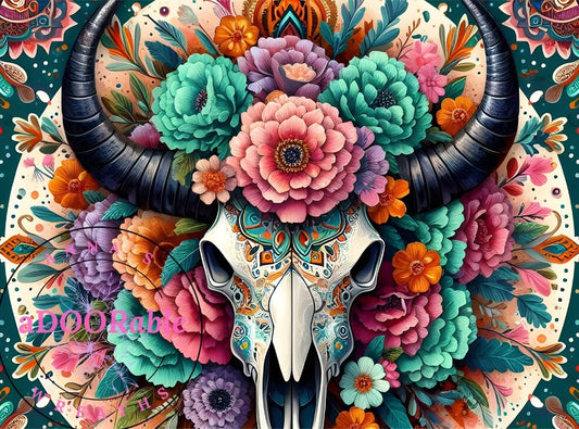 Cutting Board - SOUTHWEST SKULLS FLORAL