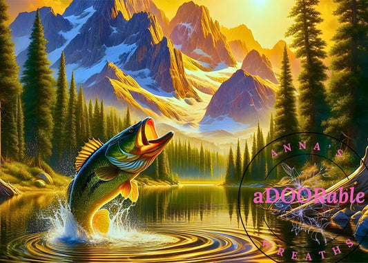 Tempered Glass Cutting Board Fish Leaping Out of Water