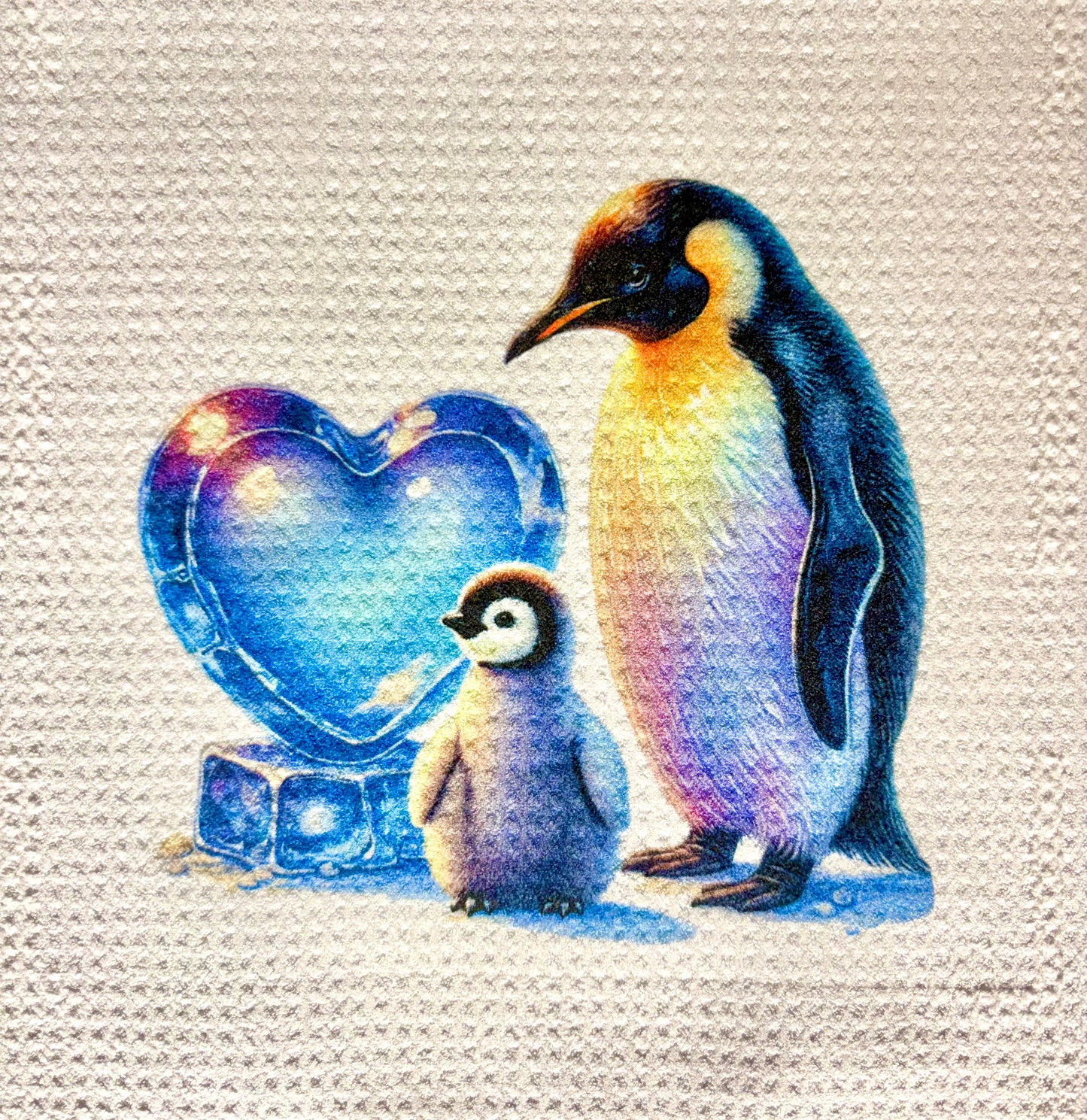 TOWELS - WINTER PENQUINS ICE HEART