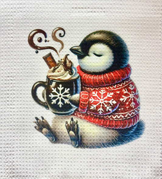 Towels - WINTER PENQUIN RED SWEATER