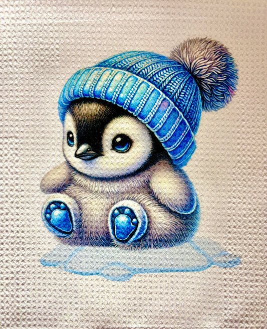 Towels - WINTER PENQUIN BLUE FEET