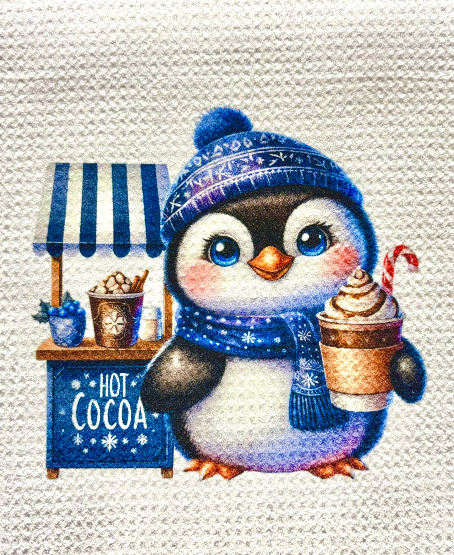 Towels - WINTER PENQUIN COCOA STAND