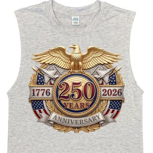 America's 250th Birthday Eagle Golden Emblem with Planes