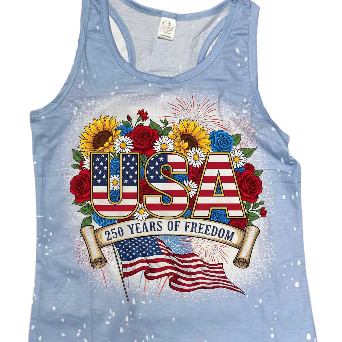 America's 250th Birthday floral USA 250 Years of Freedom