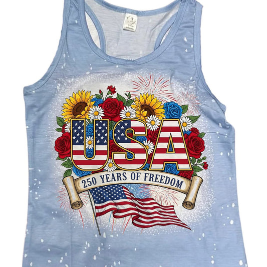 America's 250th Birthday floral USA 250 Years of Freedom