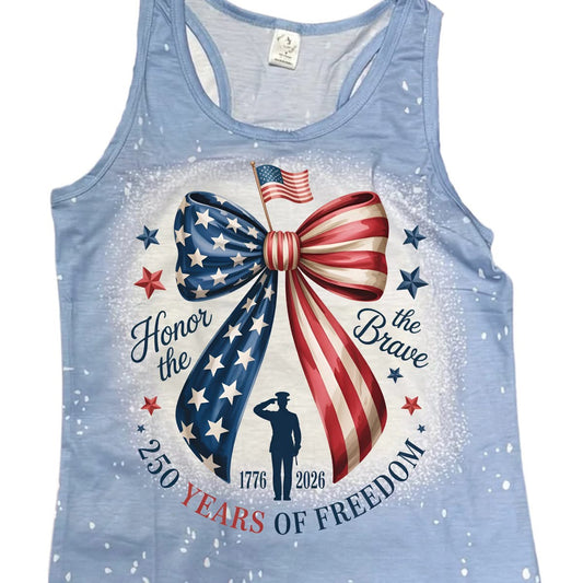 America's 250th Birthday Flag Bow Honor the Brave