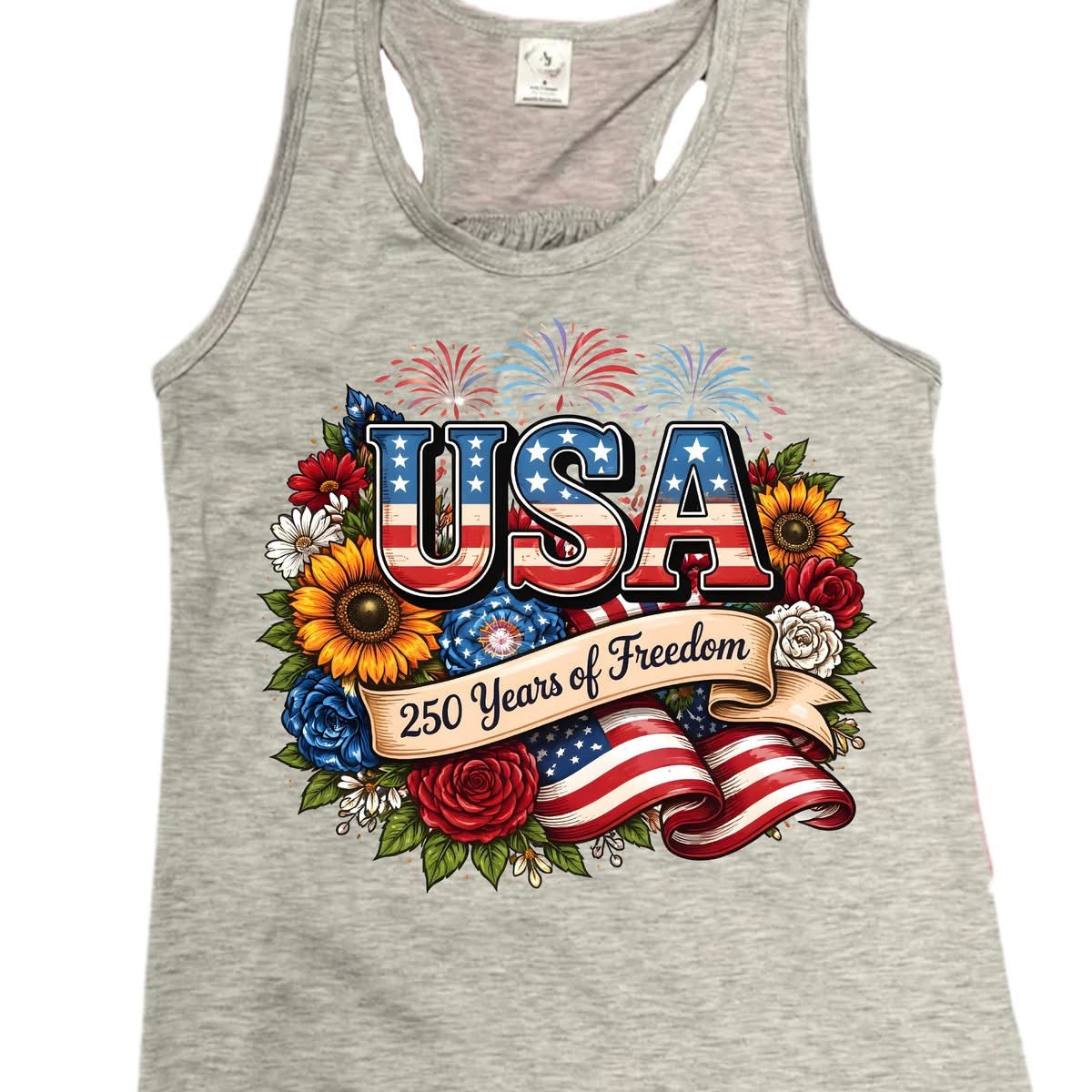 America's 250th Birthday USA Floral 250 Years of Freedom