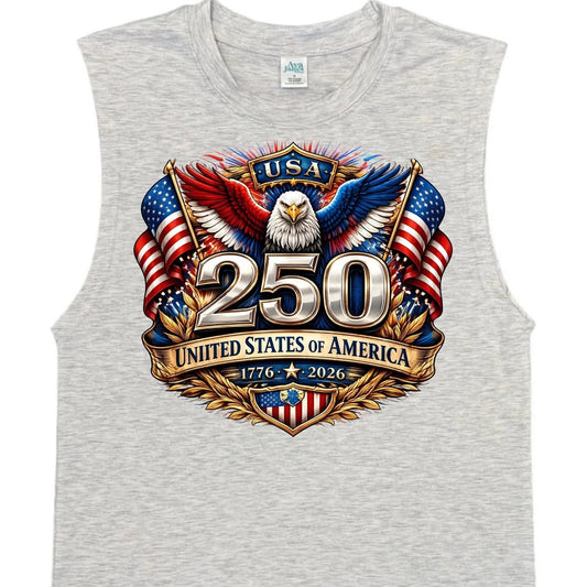 America's 250th Birthday USA Anniversary with Eagle & Flags