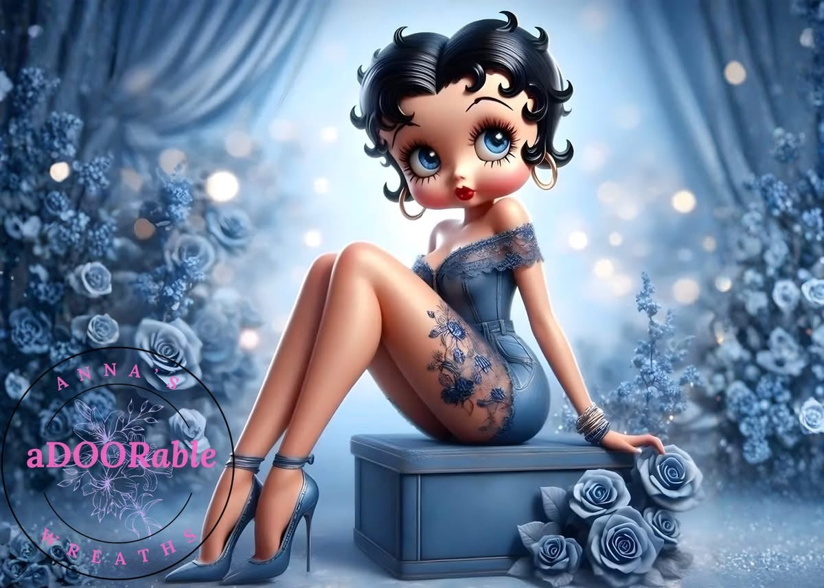 Tempered Glass Cutting Board Cartoon/Character Betty on a Box