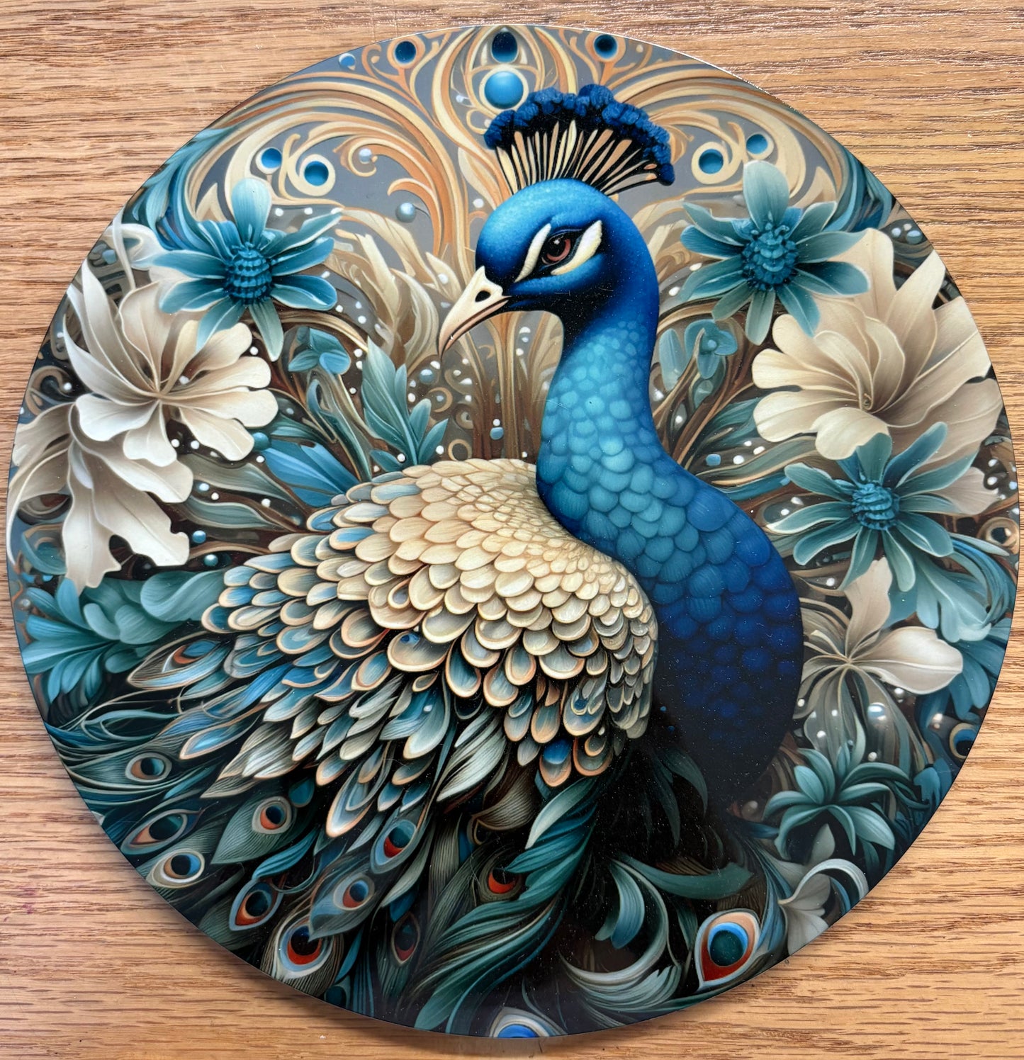 PEACOCK - BLUE & WHITE