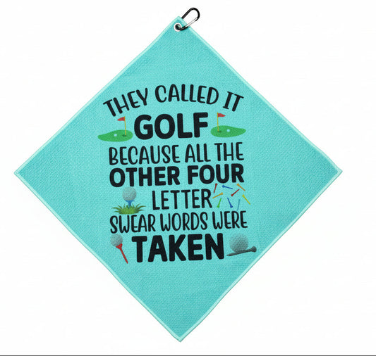 SPORTS TOWEL - GOLF FOUR LETTER