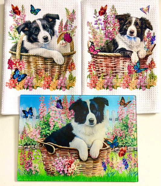 KITCHEN SET - DOG IN BASKET (3 PIECE)