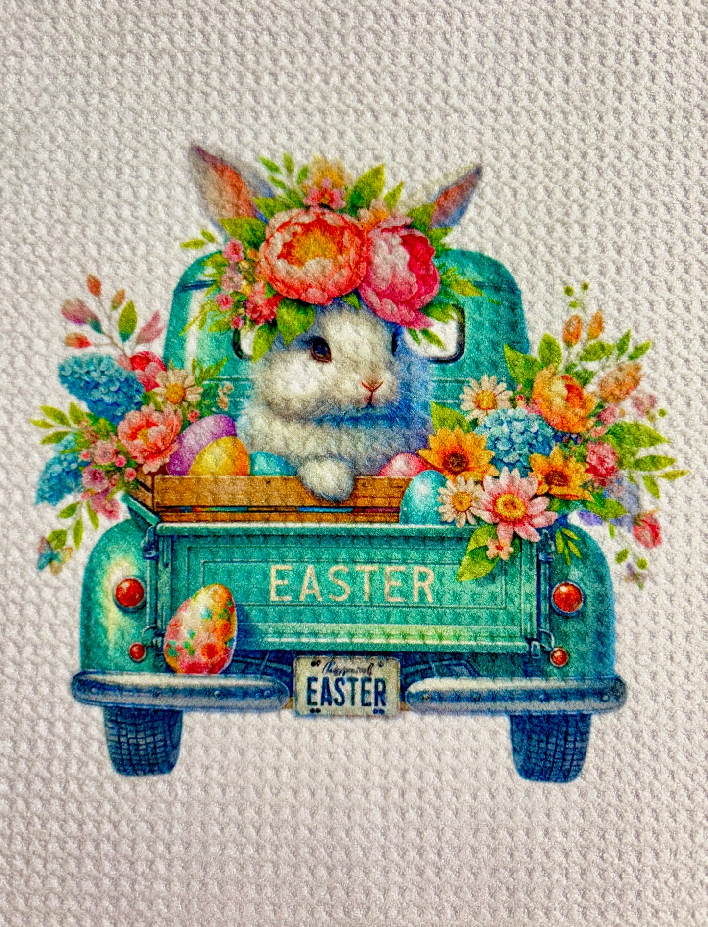 TOWELS - EASTER BUNNY TRUCK