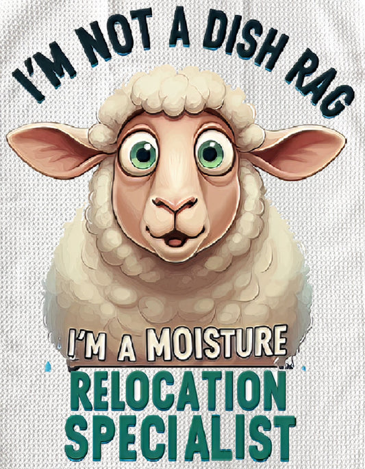 TOWELS - FUNNY SAYING SHEEP RELOCATION