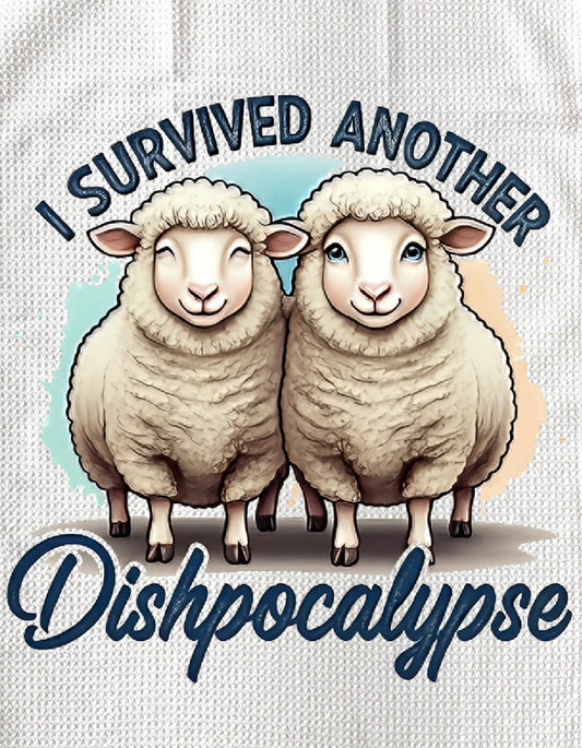 TOWELS - FUNNY SAYING SHEEP SURVIVED